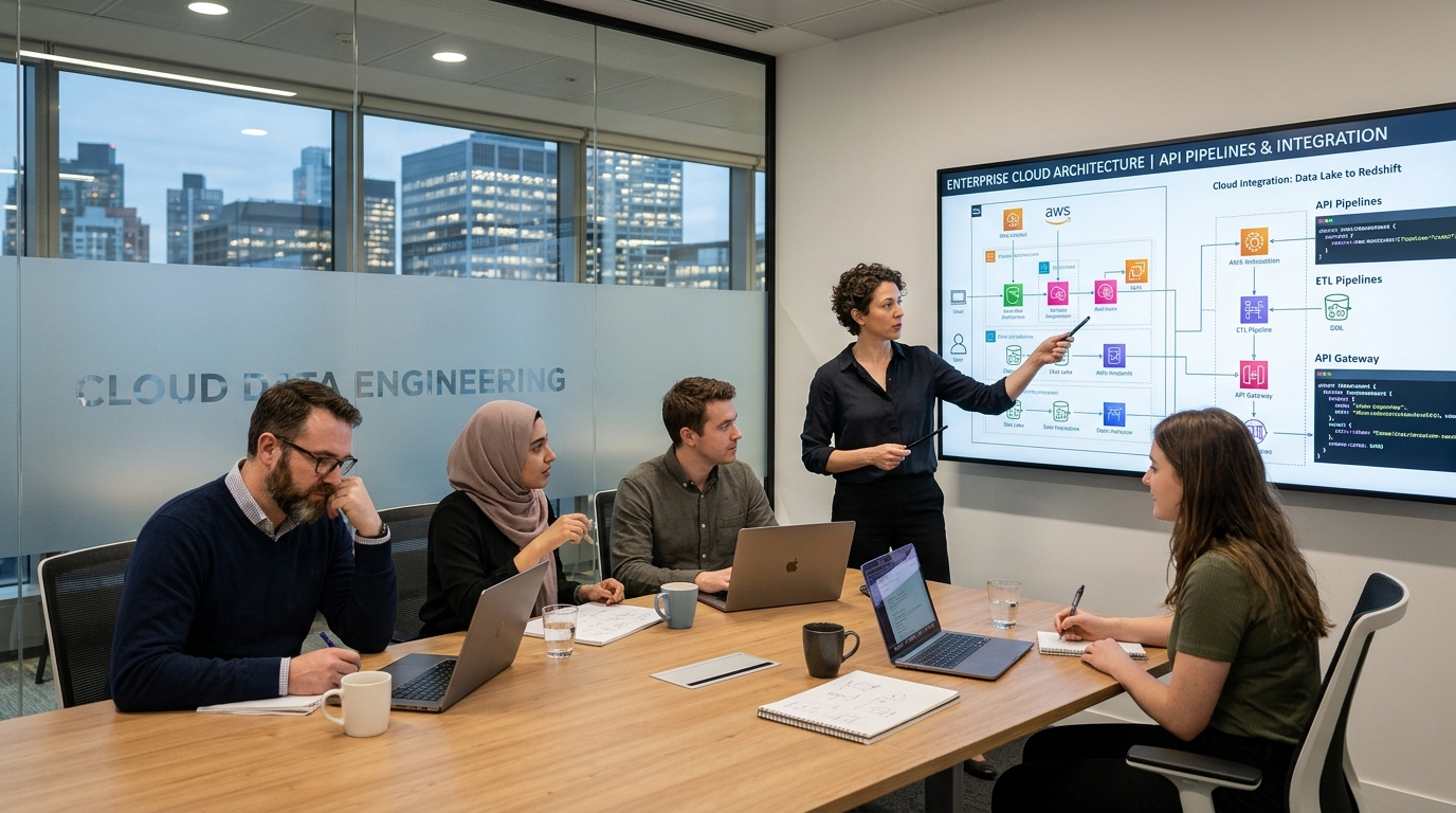 Enterprise cloud data architects analyzing cross-platform API pipelines and Data Cloud zero-copy federation architectures