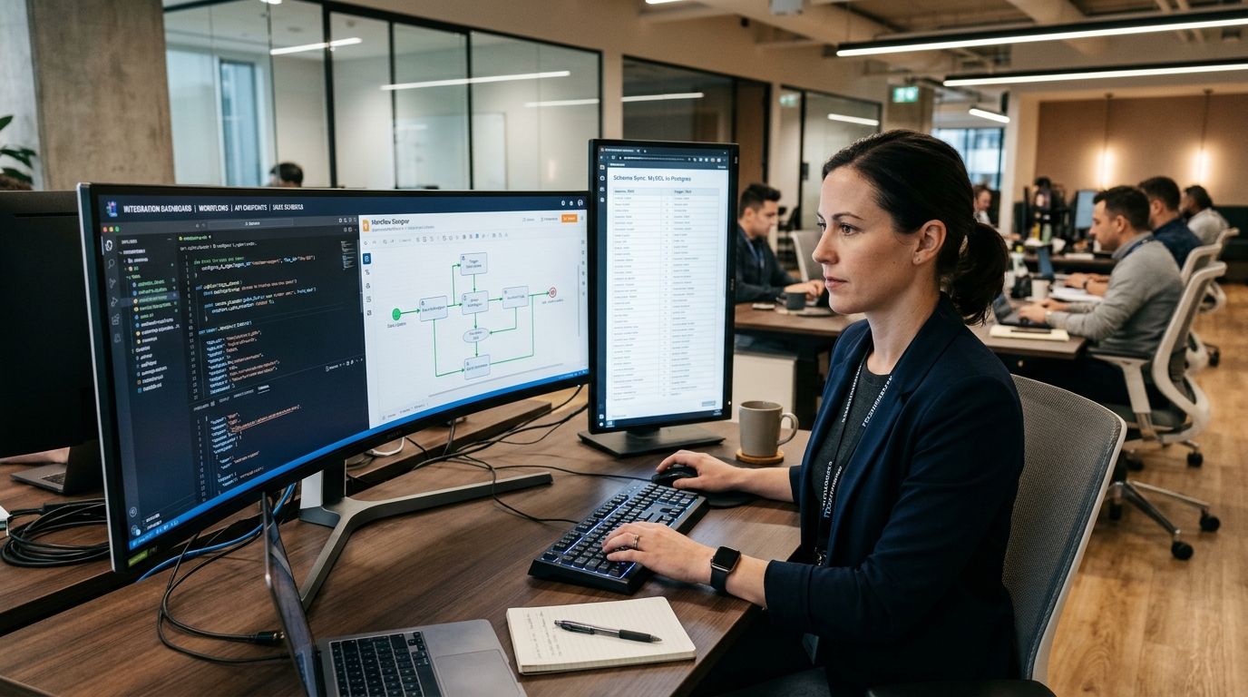 Enterprise integration engineer configuring MuleSoft API connections and Agentforce autonomous workflows